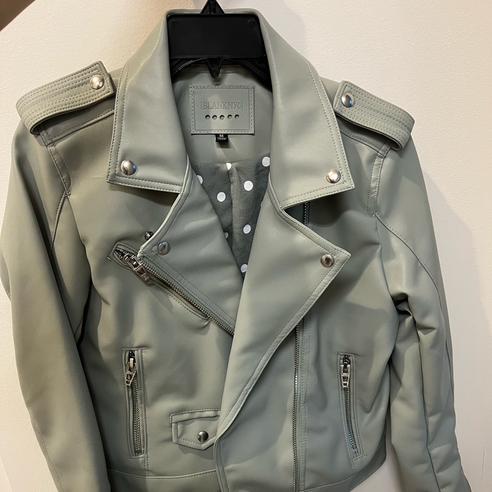 Black NYC Grey moto jacket
